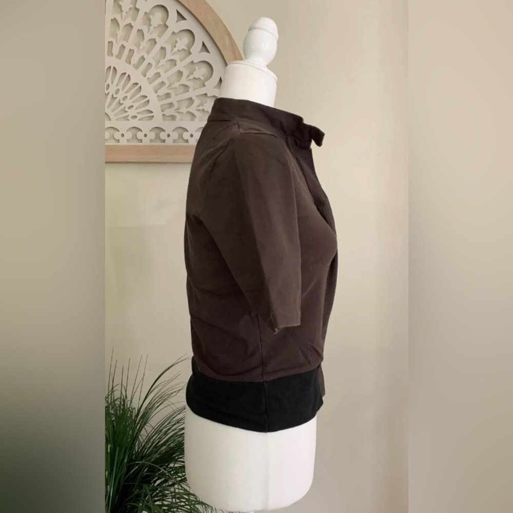 Moncler Full zip fitted top mock neck made Italy size small - Picture 8 of 13